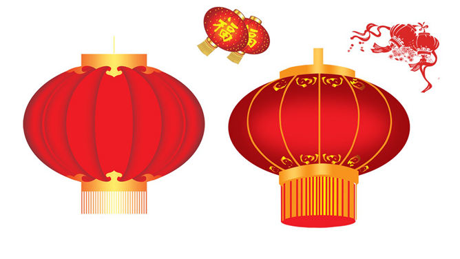 大红灯笼透明背景PNG图片素材