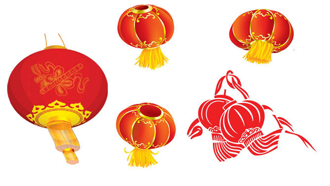 大红灯笼透明背景PNG图片素材