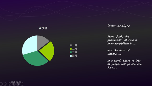 极简波浪线小清新通用PPT模板