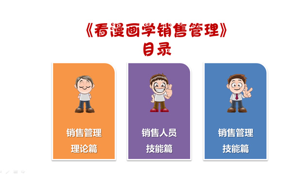 从漫画中学习销售管理PPT模板