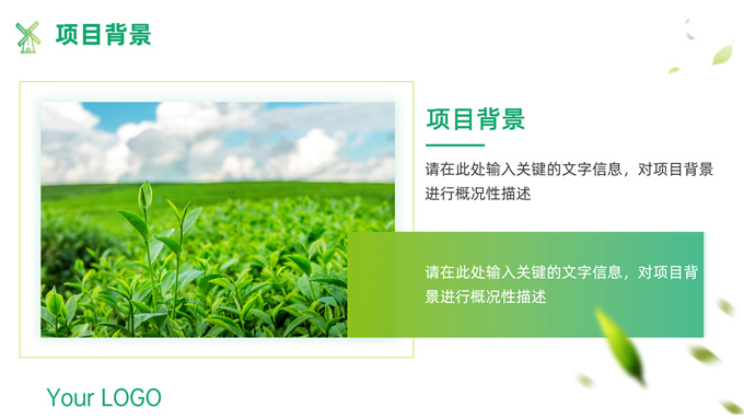 绿色农业项目汇报通用PPT模板