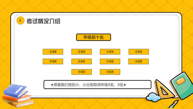 其中考试质量分析班会PPT模板