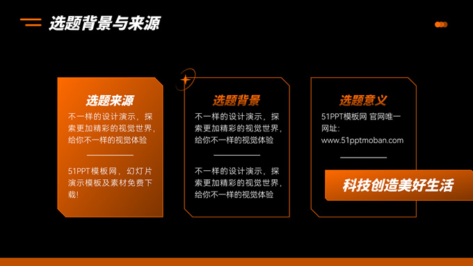 橙色科技风商业计划书PPT模板