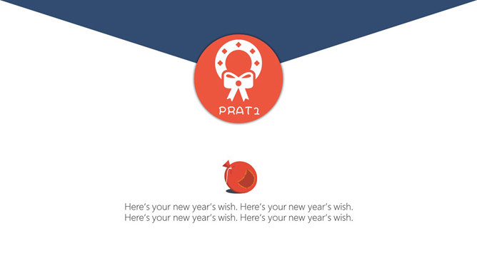 简约扁平风圣诞主题PPT模板