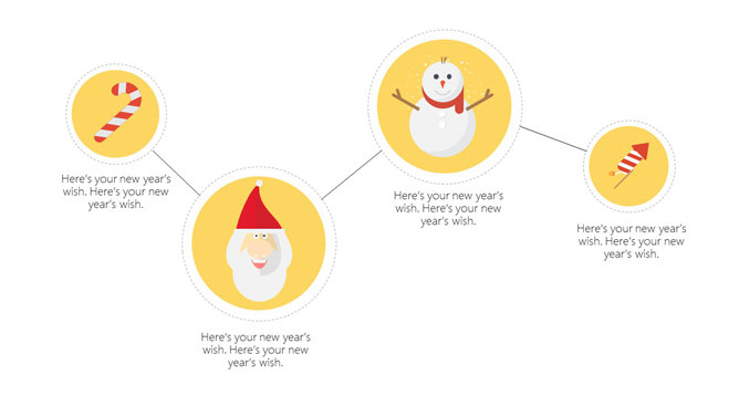 简约扁平风圣诞主题PPT模板