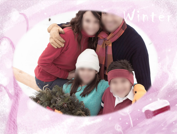 冬季雪人淡蓝色背景PPT模板