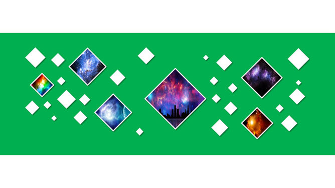 多风格PPT照片墙模板