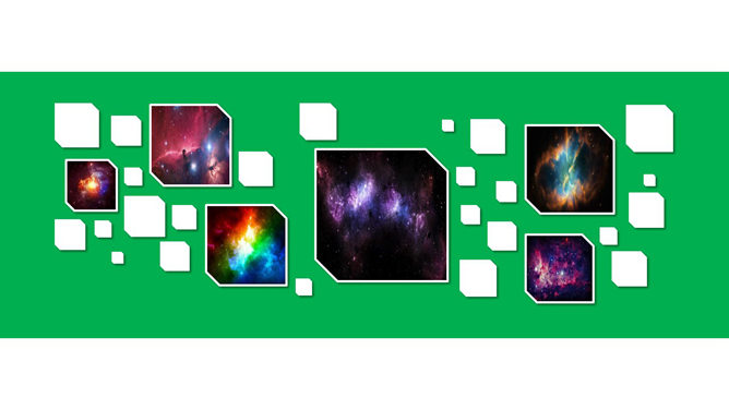 多风格PPT照片墙模板