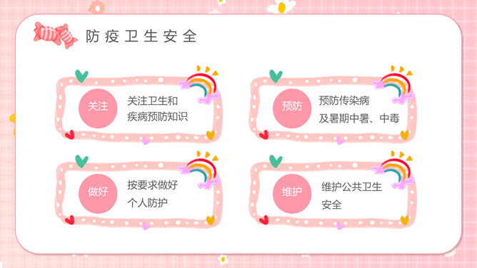 快乐过暑假安全不放假PPT模板