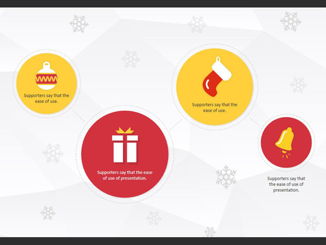 扁平化喜庆圣诞主题PPT模板