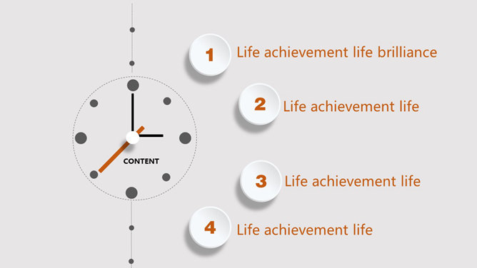 创意微立体时钟主题PPT模板