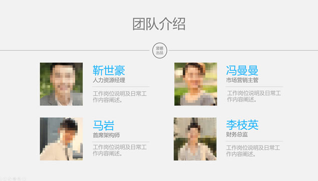 团队人物介绍PPT模板
