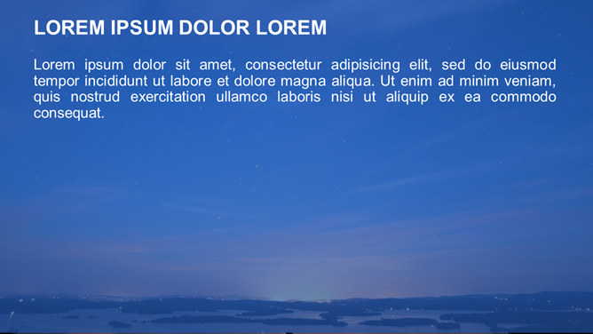 蓝色日出风光PPT模板