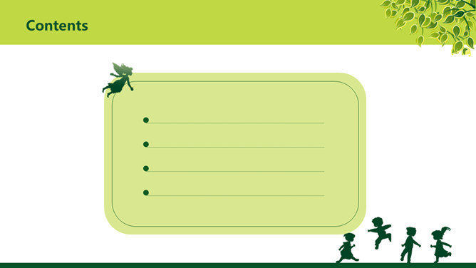 绿树下快乐的孩子PPT模板