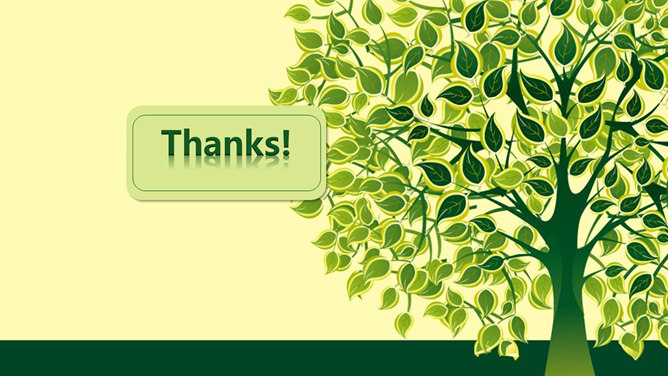 绿树下快乐的孩子PPT模板