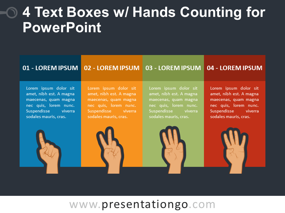 4文本框为PowerPoint w /手数