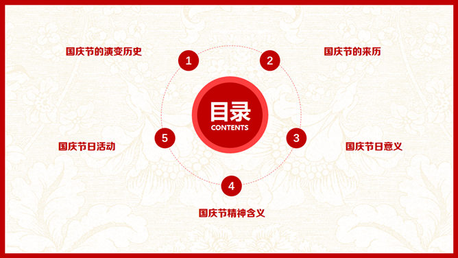 欢庆国庆节PPT模板下载