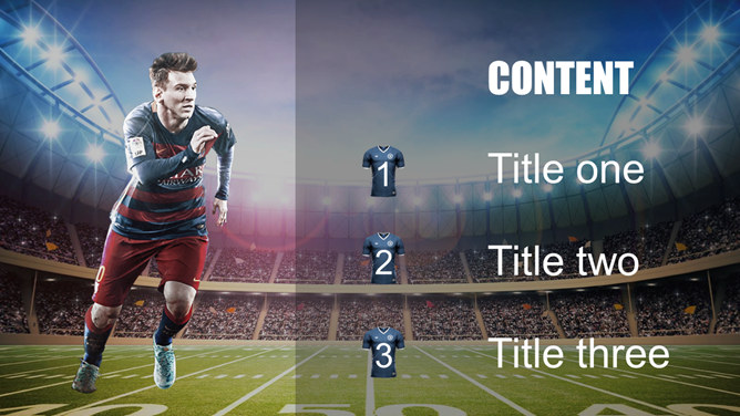 足球明星主题运动PPT模板