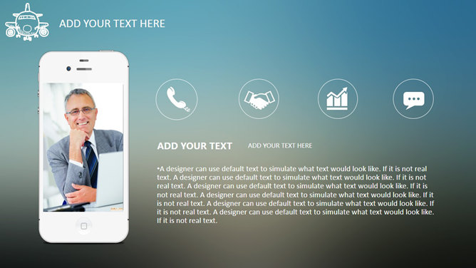 清新简约苹果iOS风格PPT模板