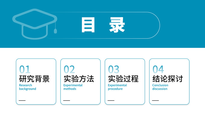 青色极简实用毕业答辩