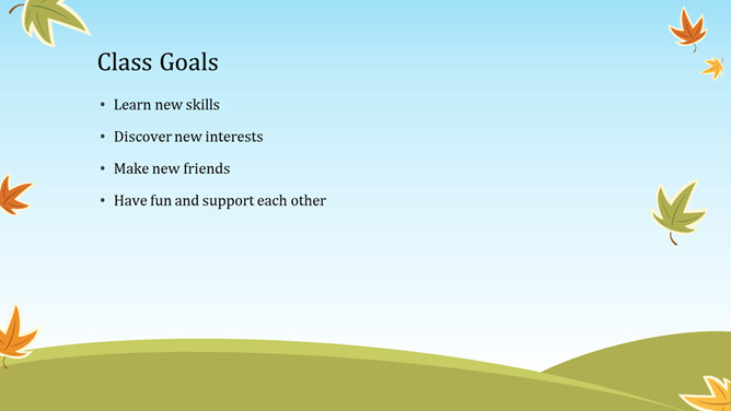 可爱卡通秋日童话PPT模板