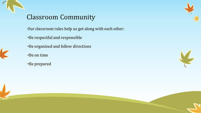 可爱卡通秋日童话PPT模板