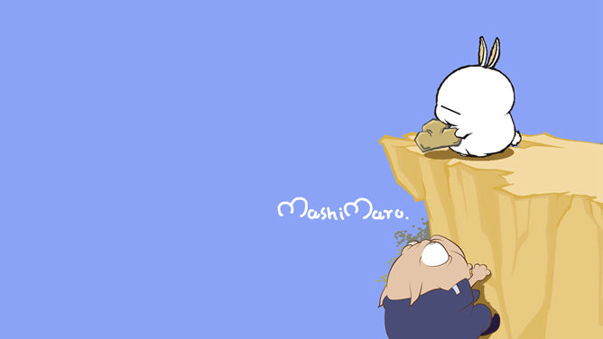 可爱流氓兔主题PPT背景