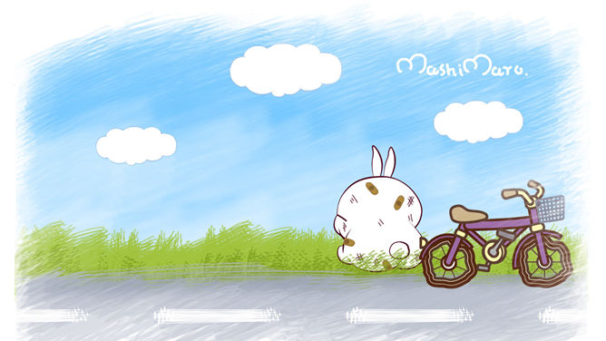 可爱流氓兔主题PPT背景