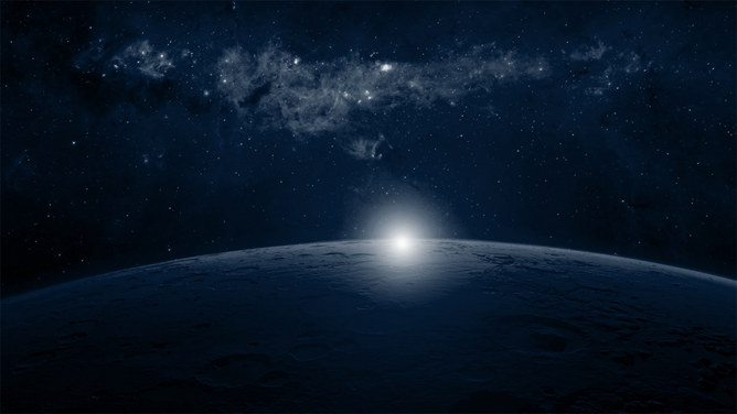 宇宙地球光线PPT背景图片