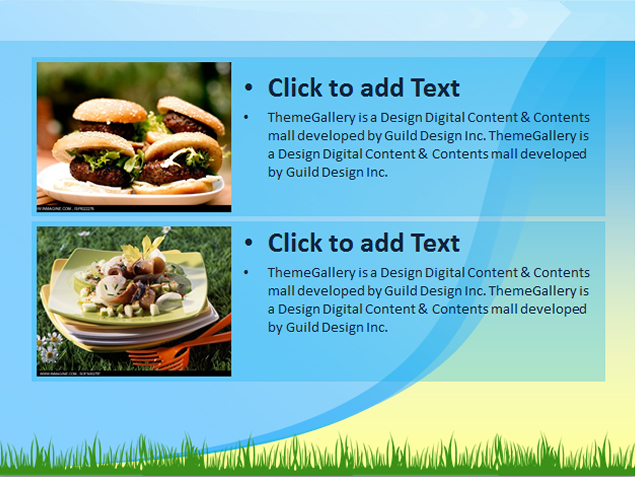 清新美食主题PPT模板