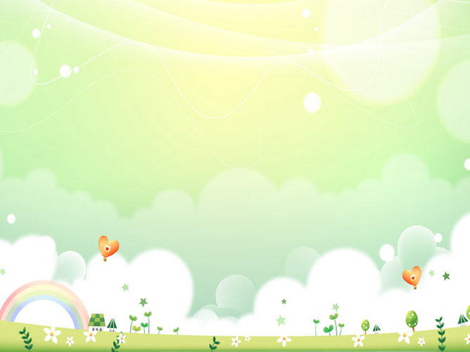 可爱卡通童话风景PPT模板