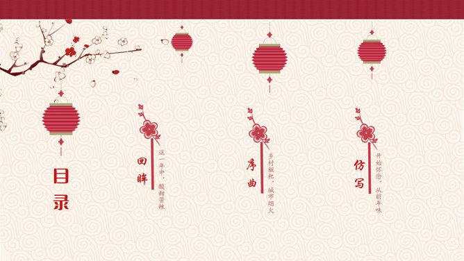 喜庆春节新年快乐PPT模板