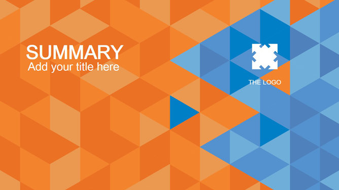 创意棱角三角形组合PPT模板