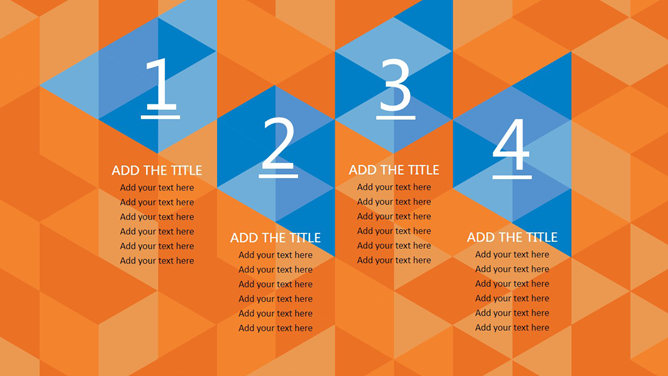 创意棱角三角形组合PPT模板