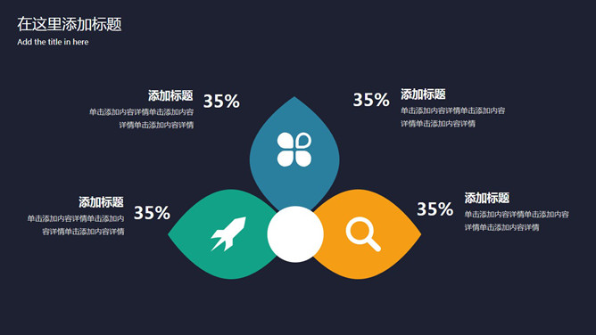三叶草并列结构说明PPT模板