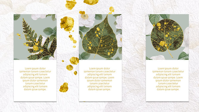 文艺清新绿叶主题PPT模板