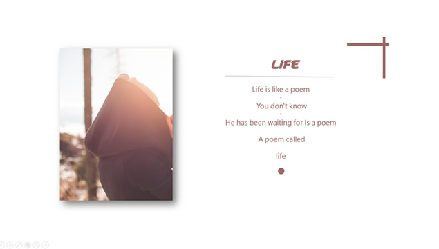 《My Life》阳光小清新文艺范PPT模板
