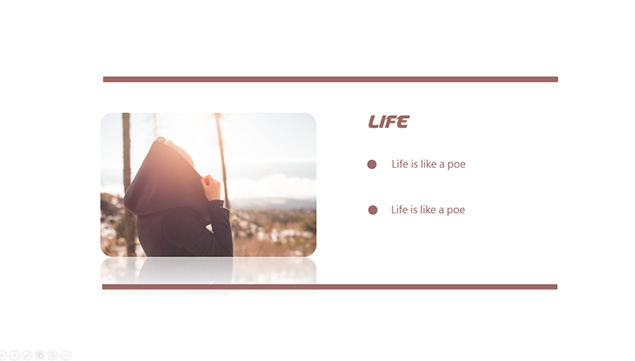 《My Life》阳光小清新文艺范PPT模板