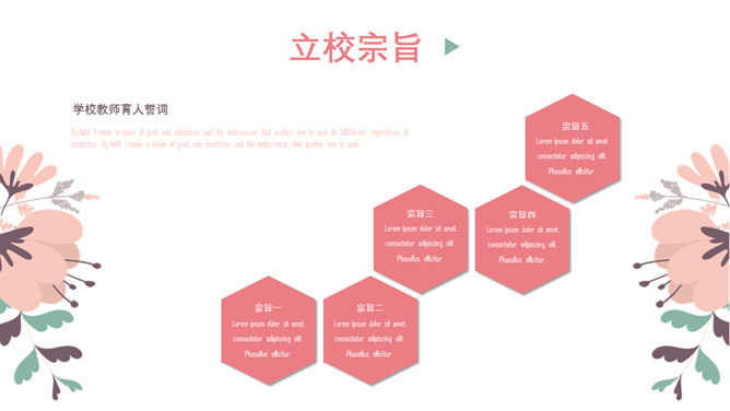 唯美淡雅清新花卉PPT模板