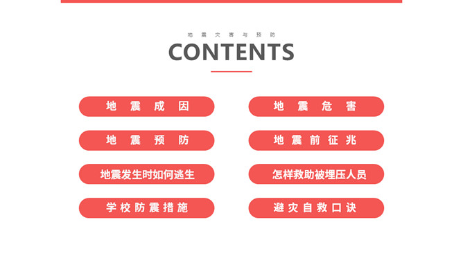 地震灾害与防范知识PPT模板