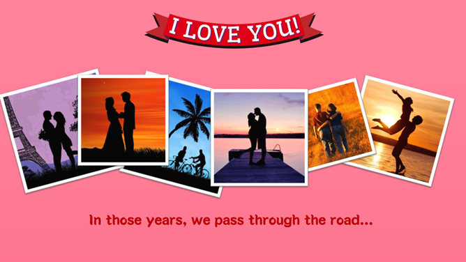 浪漫粉色七夕情人节PPT模板