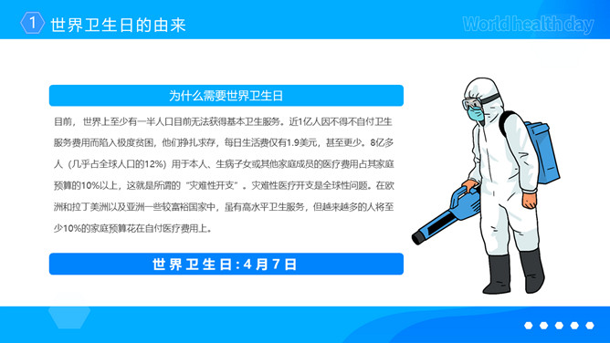 世界卫生日主题宣传PPT模板
