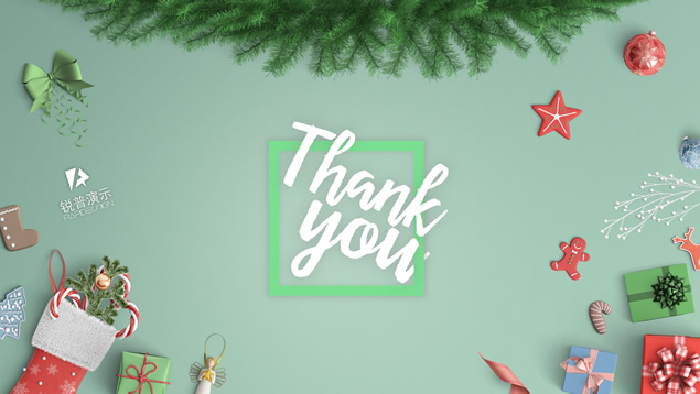 圣诞节圣诞祝福贺卡PPT模板