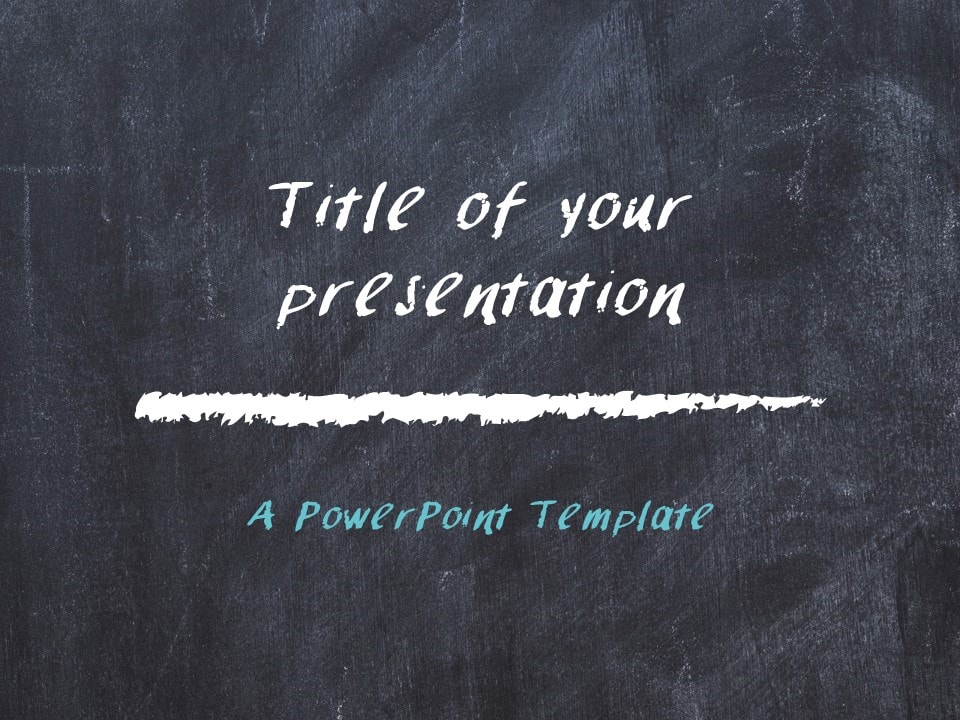 黑板风格演示文稿模板