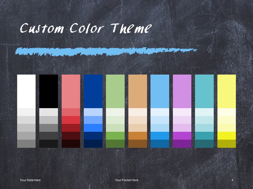 黑板风格演示文稿模板