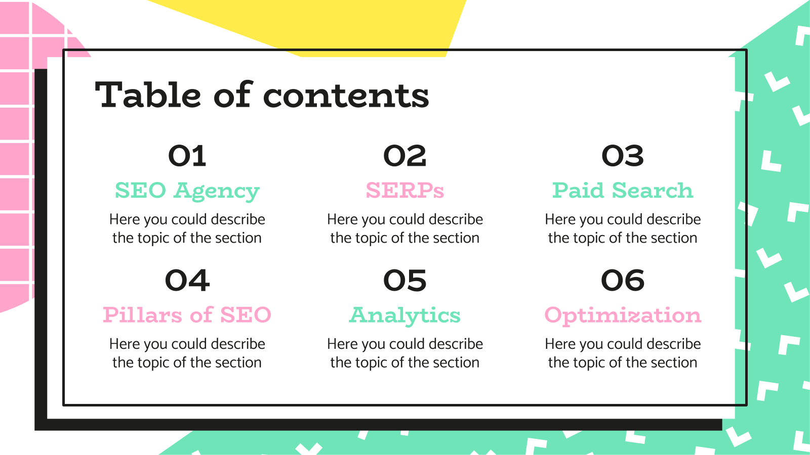 孟菲斯搜索引擎优化战略PowerPoint模板