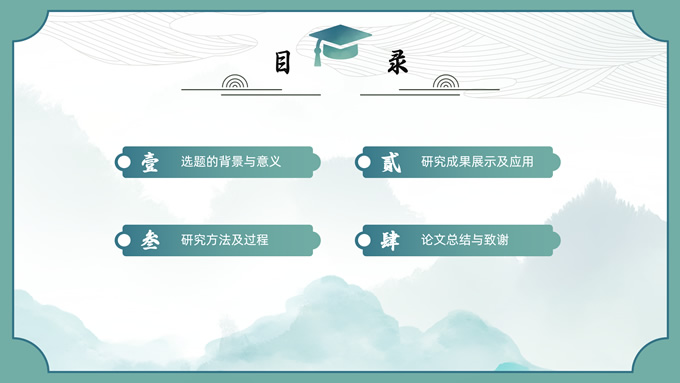 简约国风论文答辩