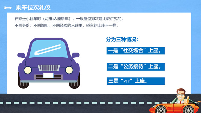 商务礼仪与乘车礼仪培训PPT模板