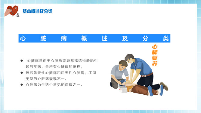 心脏病治疗与护理PPT模板