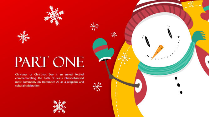 精美圣诞主题PPT模板（付费版）